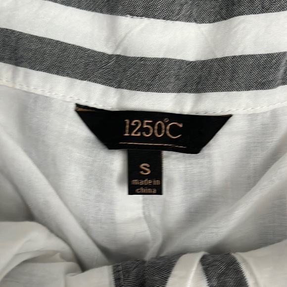 Nordstrom Wide Leg Stripe Linen Pant, never worn - Picture 5 of 6